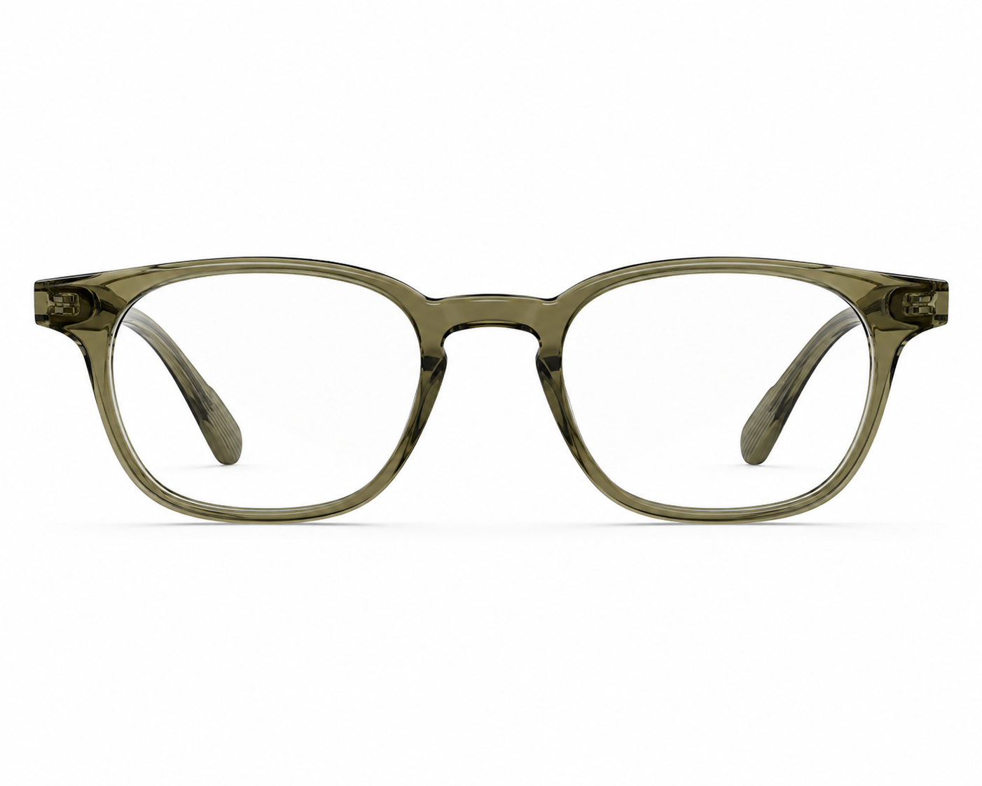 Almasi Kael™ premium optical frame in Olive Mist with lightweight β-Ultem construction, front view from the Founder's 12 | Chapter 1 collection by Siri Eyewear.