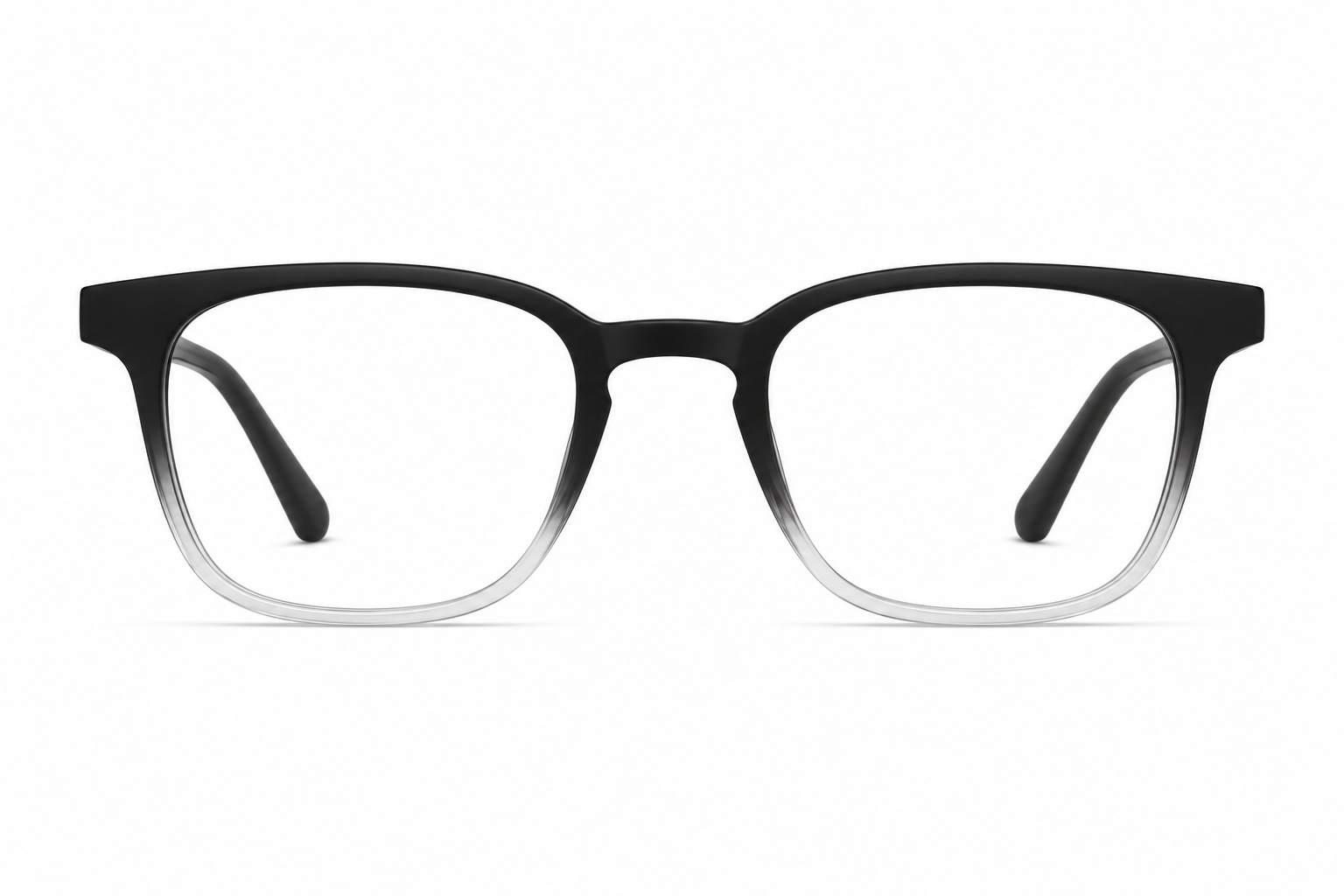 Almasi Nera™ premium optical frame in Crystal Smoke Fade front view by Siri Eyewear.