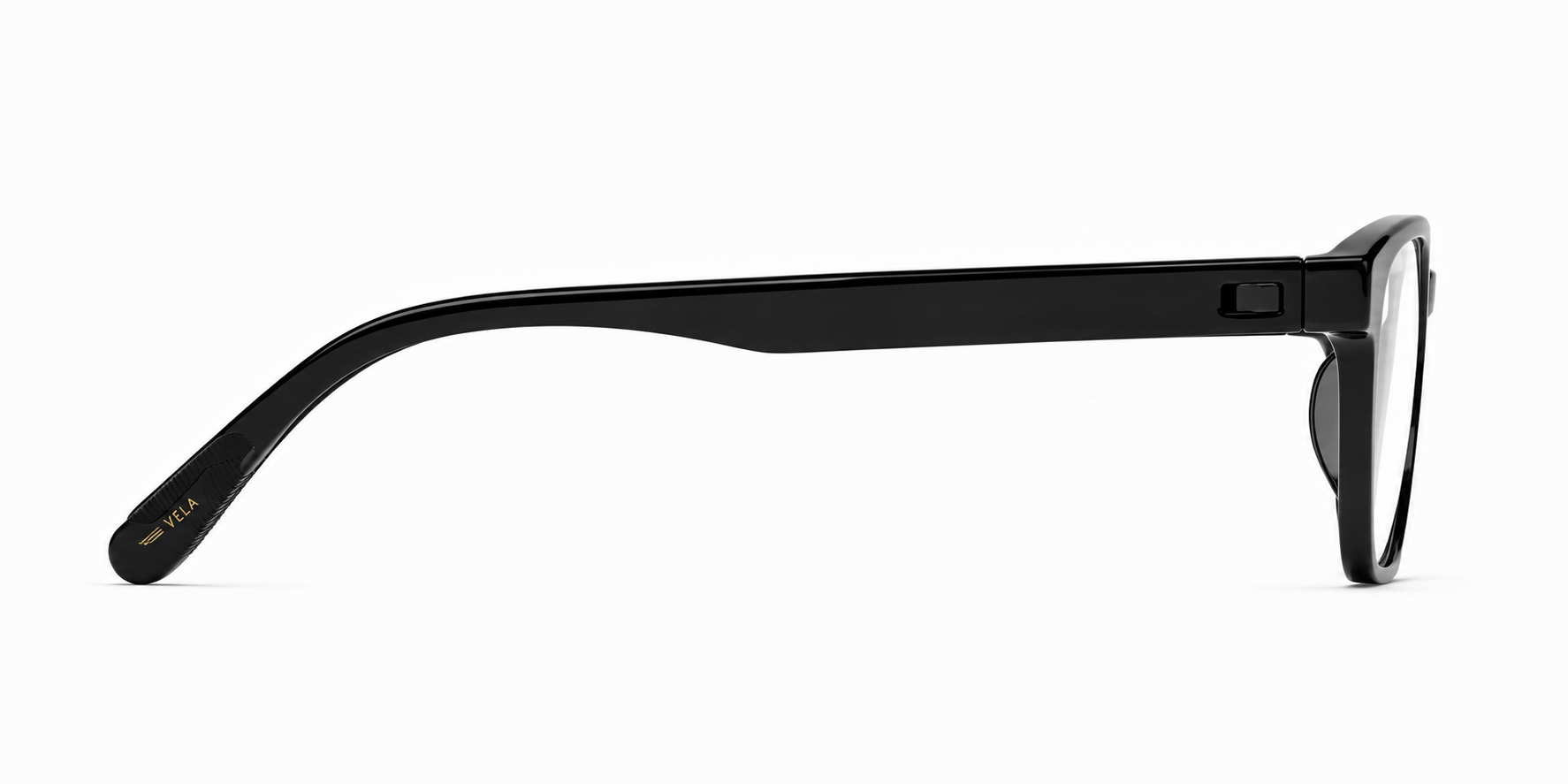 Right side profile of the Almasi Vela optical frame.