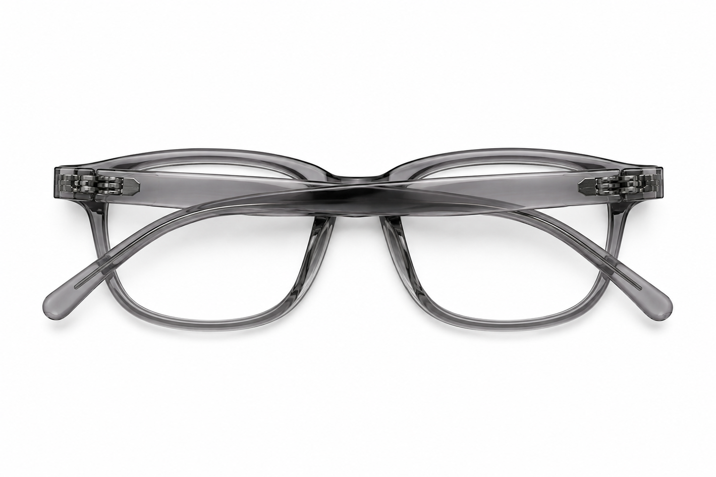 Daira Arvo™ premium optical frame folded flat showing inside temple branding.