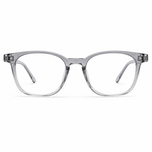 Daira Arvo™ premium optical frame in Crystal Graphite Fade front view by Siri Eyewear.