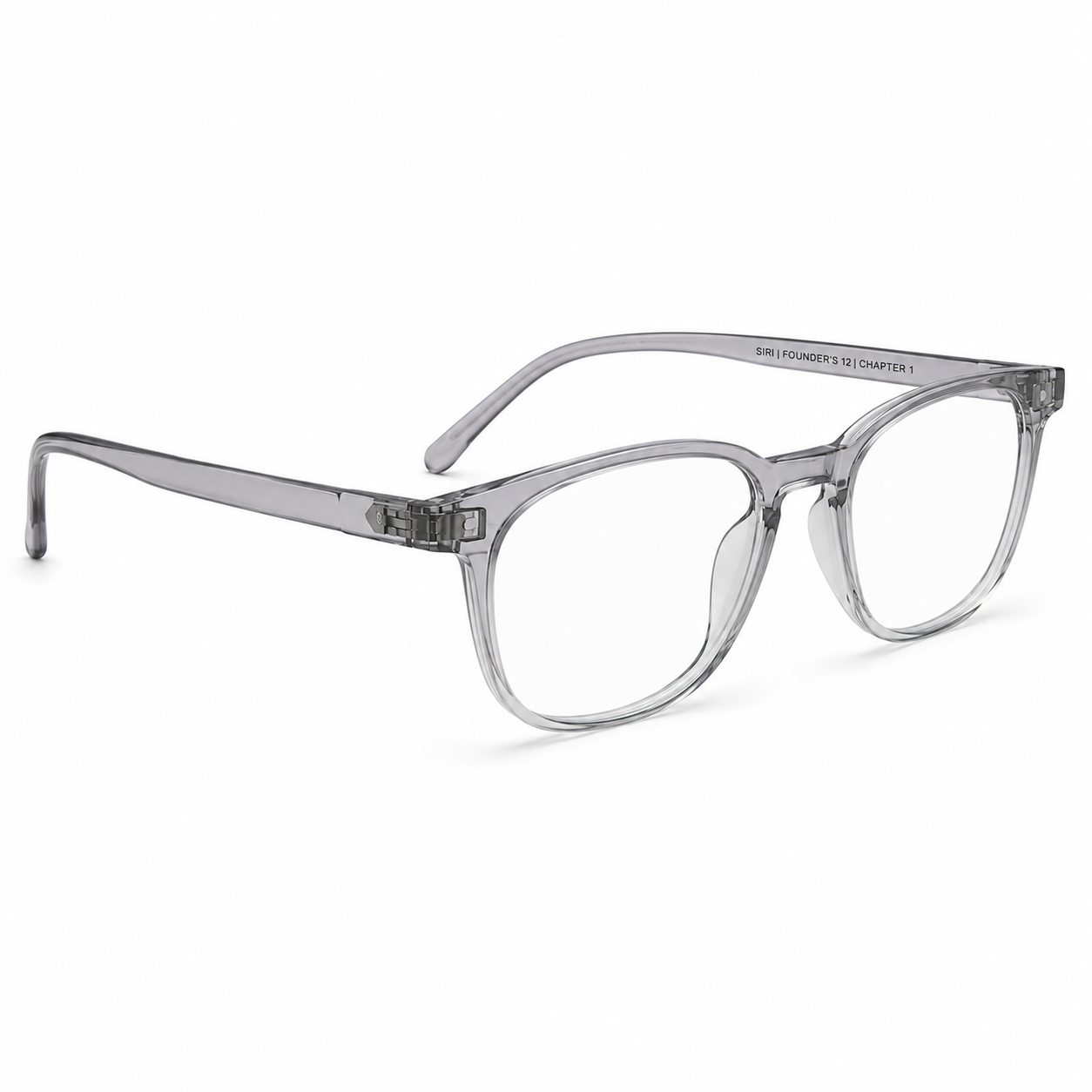 Daira Arvo™ premium optical frame in Crystal Graphite Fade shown at a 45-degree right angle.