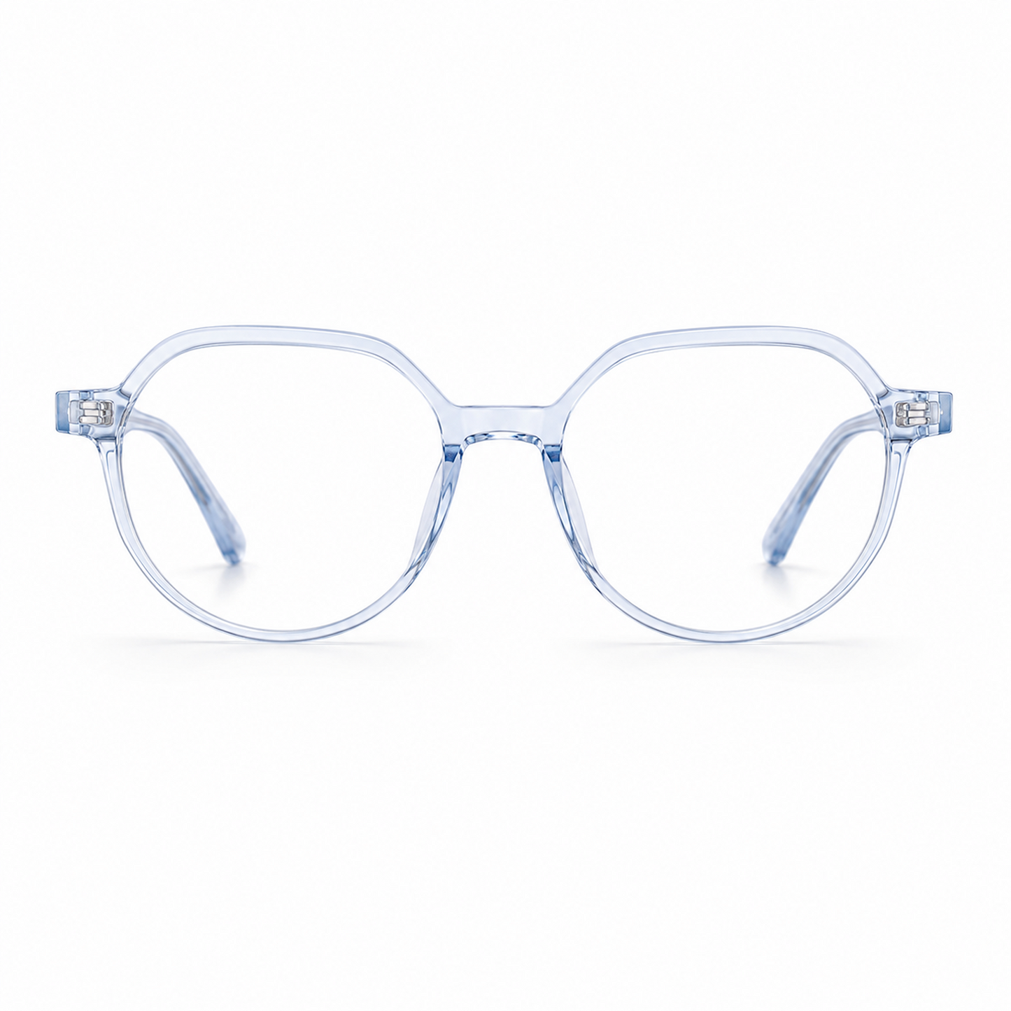 Daira Ciro™ premium optical frame in Ice Blue Crystal front view by Siri Eyewear.