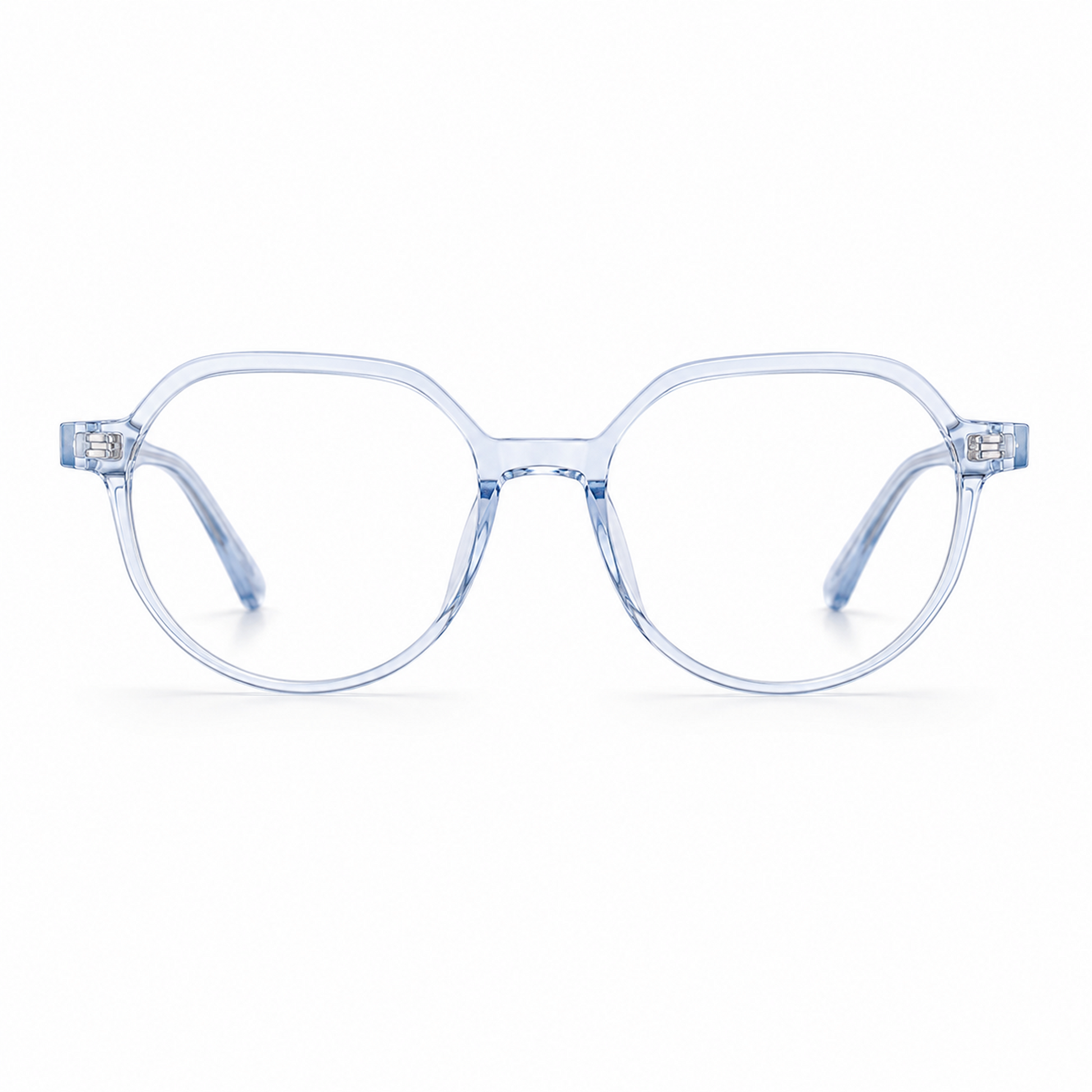 Daira Ciro™ premium optical frame in Ice Blue Crystal front view by Siri Eyewear.